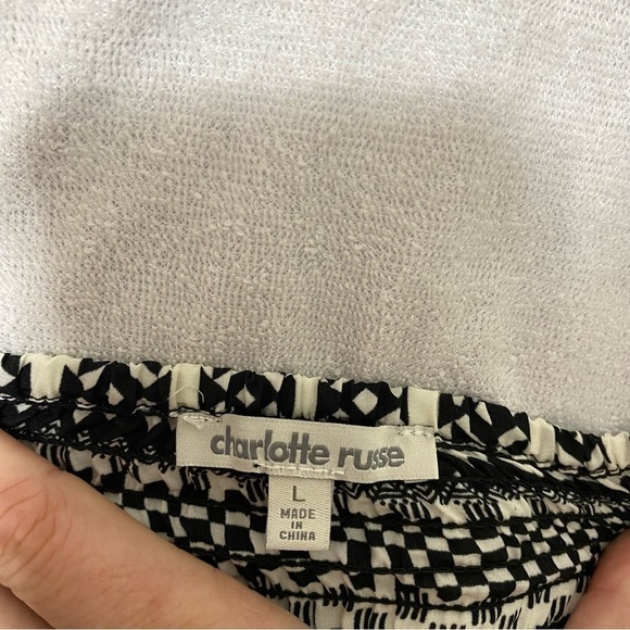 Charlotte Russe Geometric Aztec Black and White Dress Size Large - Picture 6 of 7